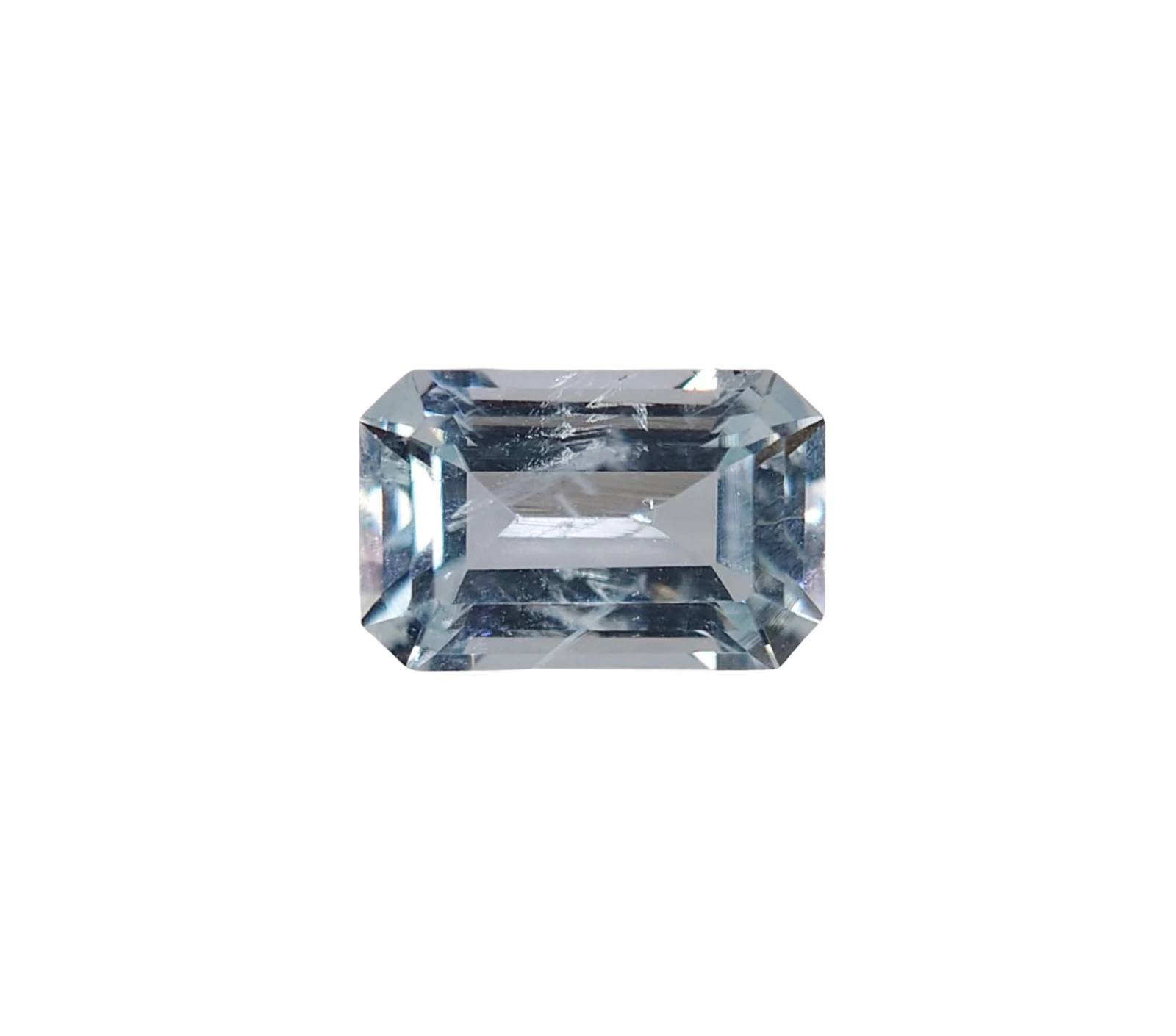 1.5ct Untreated Natural Aquamarine in Emerald Cut from Madgascar — view 1